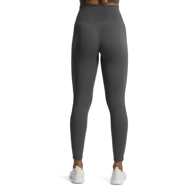 Aoxjox High Waisted Workout Leggings for Women GEO Compression Tummy Control Gym Buttery Soft Yoga Pants 27quotIron Grey
