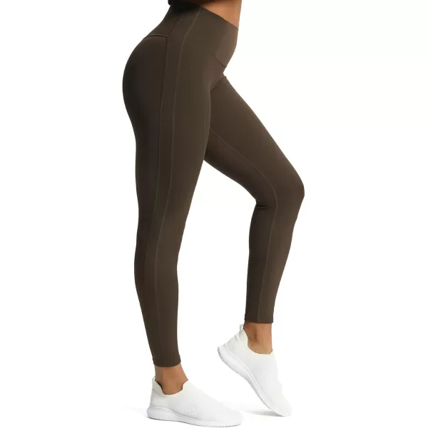 Aoxjox High Waisted Workout Leggings for Women GEO Compression Tummy Control Gym Buttery Soft Yoga Pants 27quotMulch
