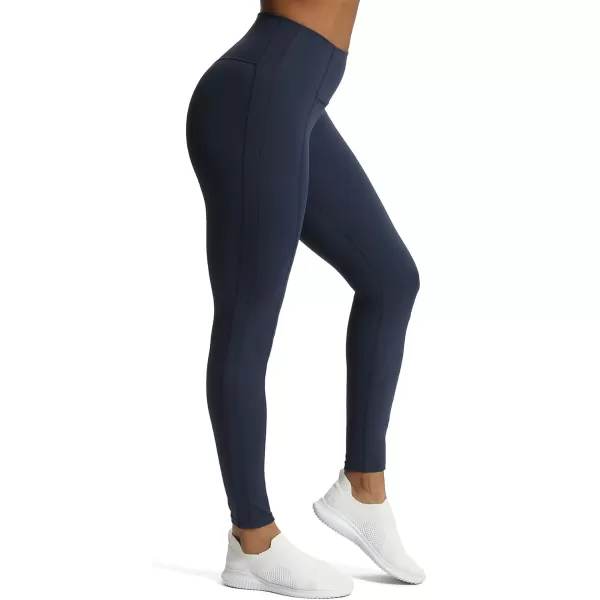 Aoxjox High Waisted Workout Leggings for Women GEO Compression Tummy Control Gym Buttery Soft Yoga Pants 27quotNavy