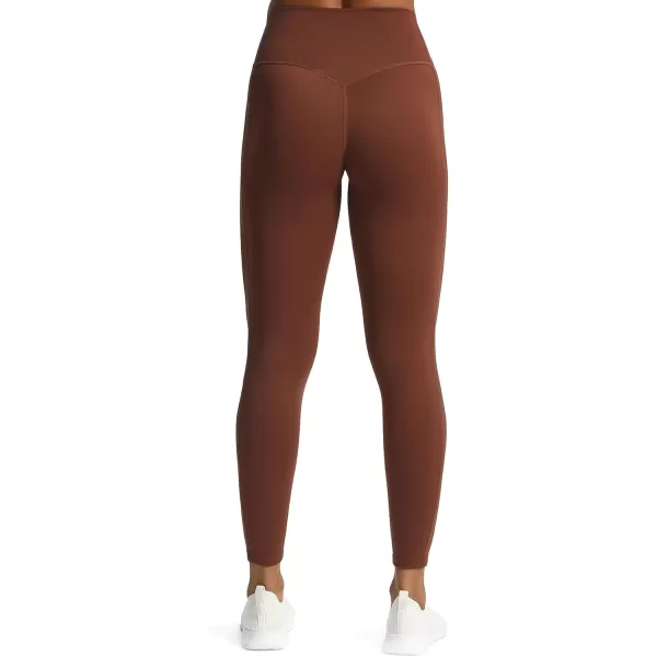 Aoxjox High Waisted Workout Leggings for Women GEO Compression Tummy Control Gym Buttery Soft Yoga Pants 27quotRum Raisin