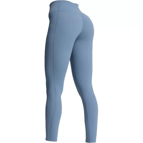 Aoxjox High Waisted Workout Leggings for Women GEO Compression Tummy Control Gym Buttery Soft Yoga Pants 27quotSteel Blue