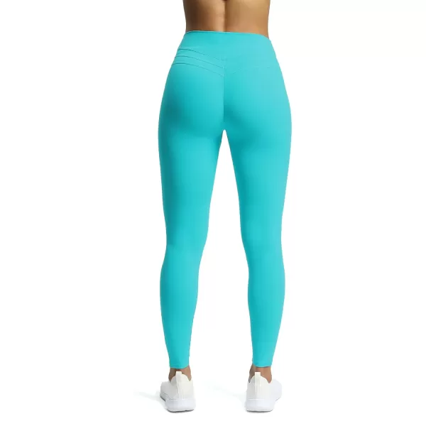 Aoxjox High Waisted Workout Leggings for Women Scrunch Tummy Control Luna Buttery Soft Yoga Pants 26quotCascade Blue