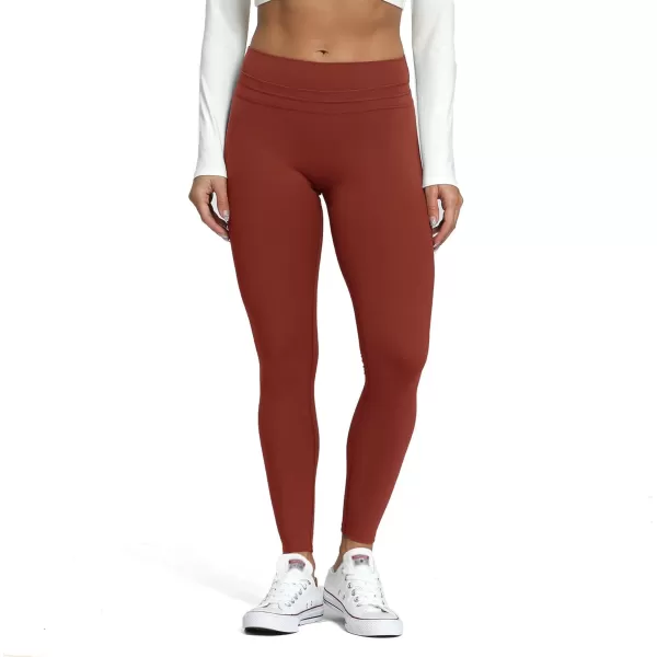 Aoxjox High Waisted Workout Leggings for Women Scrunch Tummy Control Luna Buttery Soft Yoga Pants 26quotCherry Mahogany