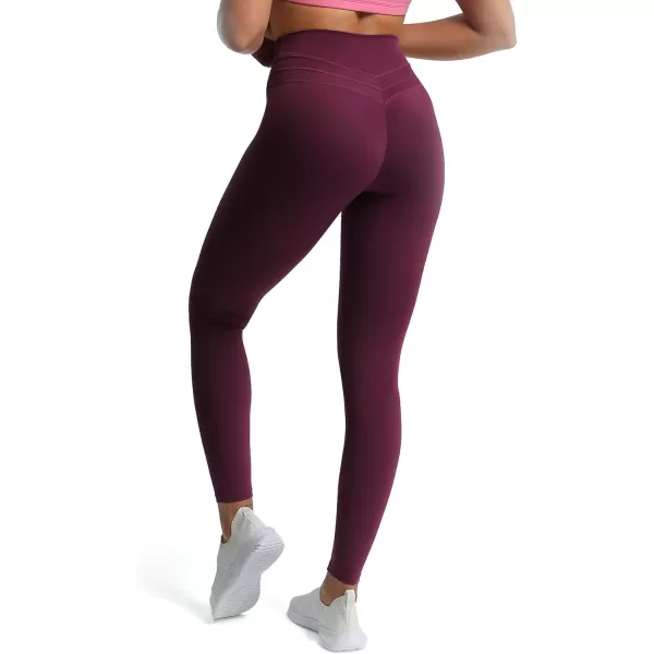 Aoxjox High Waisted Workout Leggings for Women Scrunch Tummy Control Luna Buttery Soft Yoga Pants 26quotDark Purple