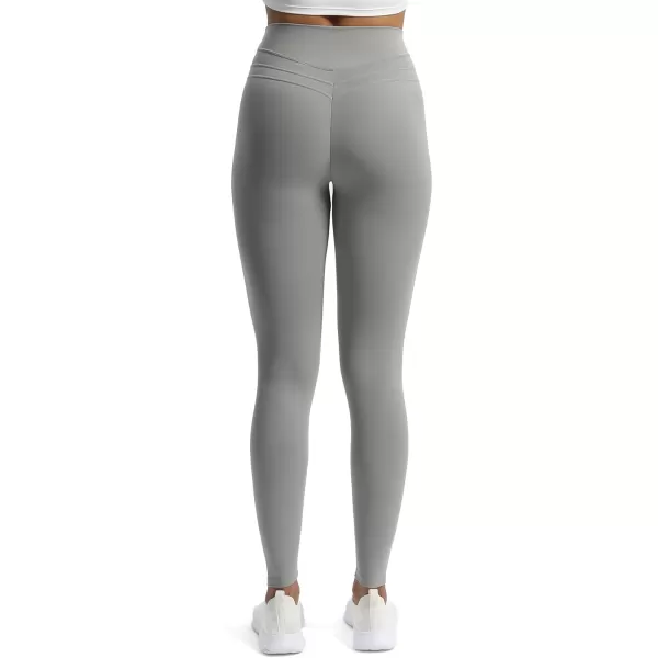 Aoxjox High Waisted Workout Leggings for Women Scrunch Tummy Control Luna Buttery Soft Yoga Pants 26quotGrey