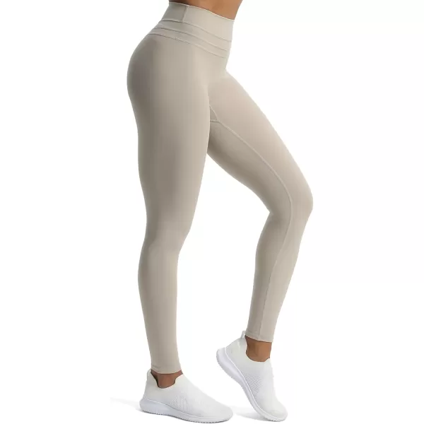 Aoxjox High Waisted Workout Leggings for Women Scrunch Tummy Control Luna Buttery Soft Yoga Pants 26quotMink