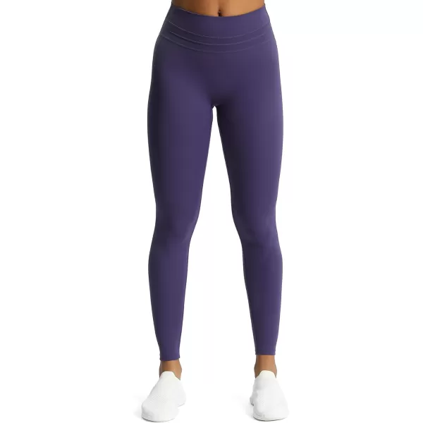 Aoxjox High Waisted Workout Leggings for Women Scrunch Tummy Control Luna Buttery Soft Yoga Pants 26quotMulberry Purple