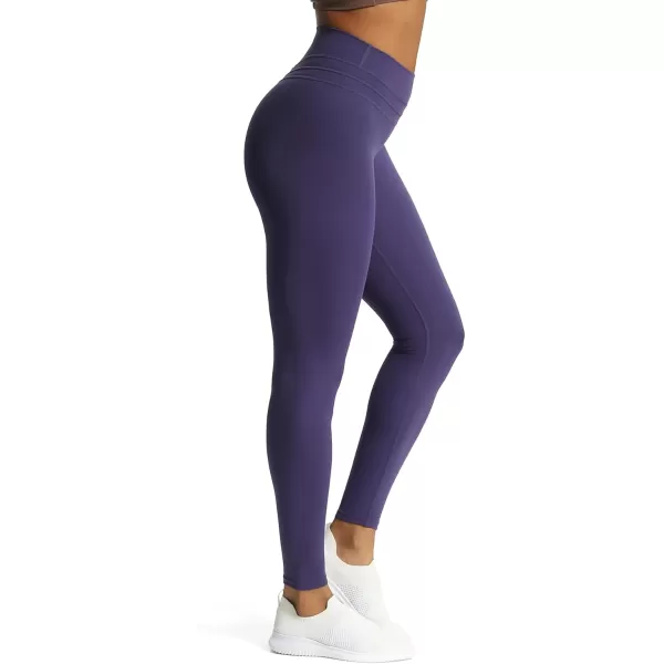 Aoxjox High Waisted Workout Leggings for Women Scrunch Tummy Control Luna Buttery Soft Yoga Pants 26quotMulberry Purple