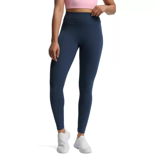 Aoxjox High Waisted Workout Leggings for Women Scrunch Tummy Control Luna Buttery Soft Yoga Pants 26quotNavy