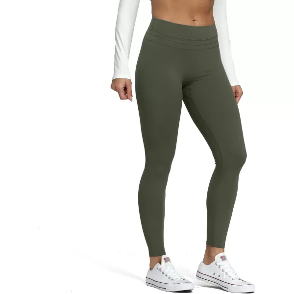 Aoxjox High Waisted Workout Leggings for Women Scrunch Tummy Control Luna Buttery Soft Yoga Pants 26quotOlive Green