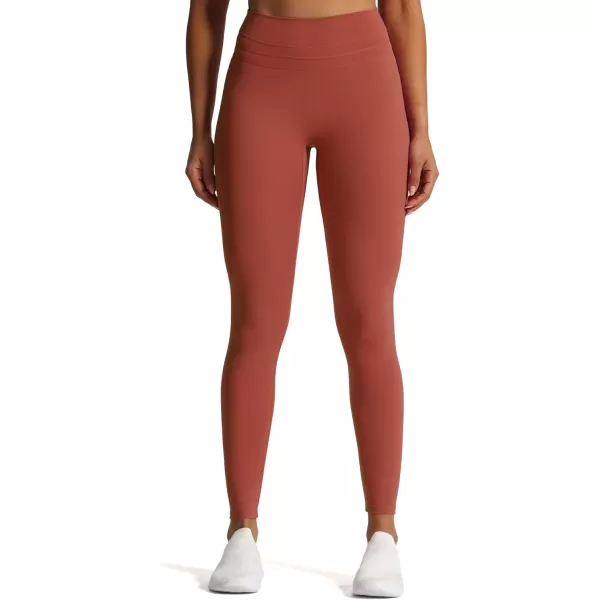 Aoxjox High Waisted Workout Leggings for Women Scrunch Tummy Control Luna Buttery Soft Yoga Pants 26quotRust Red