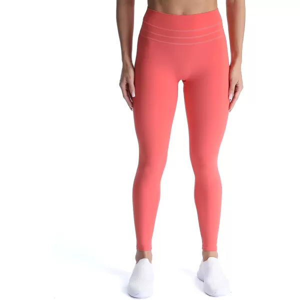 Aoxjox High Waisted Workout Leggings for Women Scrunch Tummy Control Luna Buttery Soft Yoga Pants 26quotSpiced Coral