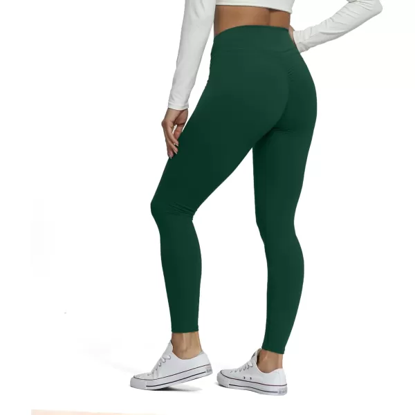 Aoxjox High Waisted Workout Leggings for Women Scrunch Tummy Control Luna Buttery Soft Yoga Pants 26quotStorm Green