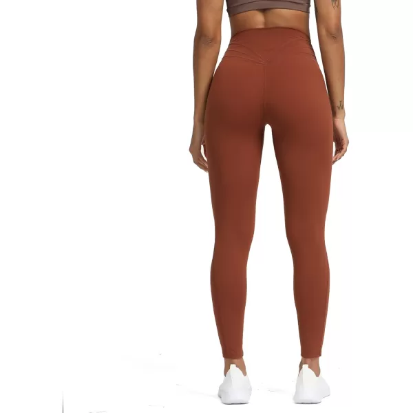 Aoxjox High Waisted Workout Leggings for Women Trinity Yoga Pants 265quotA Cherry Mahogany