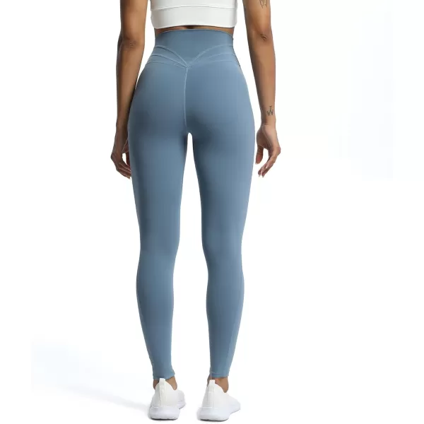Aoxjox High Waisted Workout Leggings for Women Trinity Yoga Pants 265quotA Steel Blue