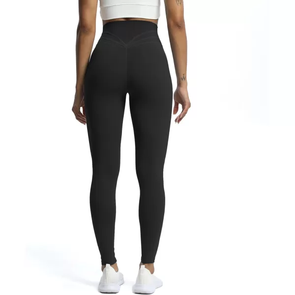 Aoxjox High Waisted Workout Leggings for Women Trinity Yoga Pants 265quotBlack 3 Pieces Pack