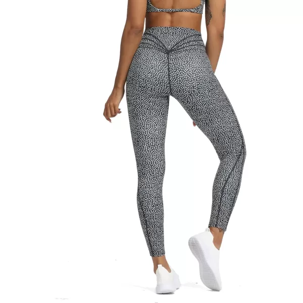 Aoxjox High Waisted Workout Leggings for Women Trinity Yoga Pants 265quotBlueberry Dot Print