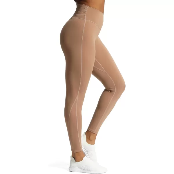 Aoxjox High Waisted Workout Leggings for Women Trinity Yoga Pants 265quotBrownie