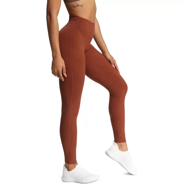 Aoxjox High Waisted Workout Leggings for Women Trinity Yoga Pants 265quotCherry Mahogany Leopard Print