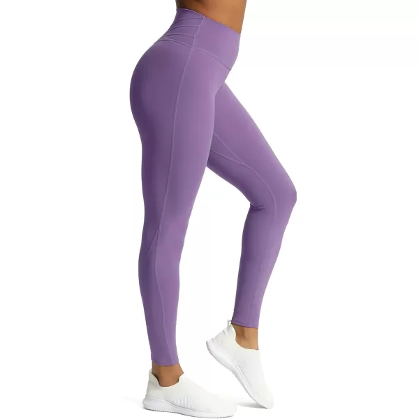 Aoxjox High Waisted Workout Leggings for Women Trinity Yoga Pants 265quotChive Blossom