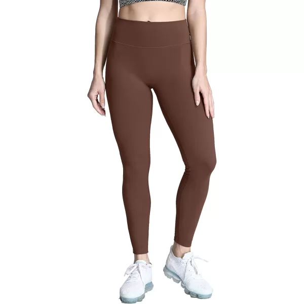 Aoxjox High Waisted Workout Leggings for Women Trinity Yoga Pants 265quotDark Brown