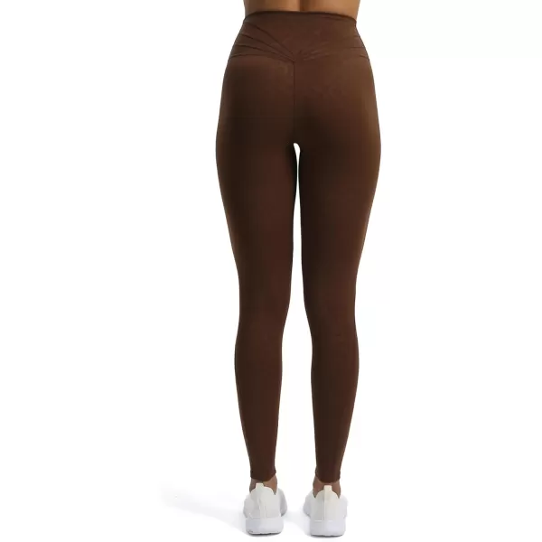 Aoxjox High Waisted Workout Leggings for Women Trinity Yoga Pants 265quotDark Brown Leopard Print