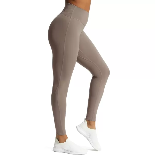 Aoxjox High Waisted Workout Leggings for Women Trinity Yoga Pants 265quotDriftwood