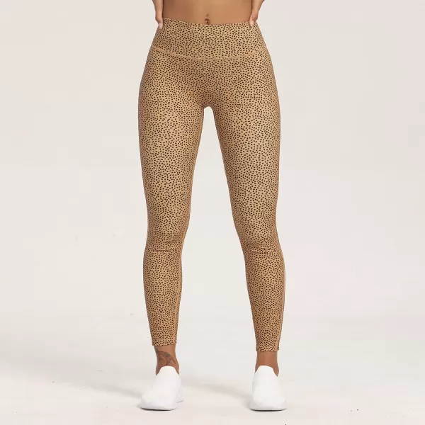 Aoxjox High Waisted Workout Leggings for Women Trinity Yoga Pants 265quotIced Coffee Dot Print
