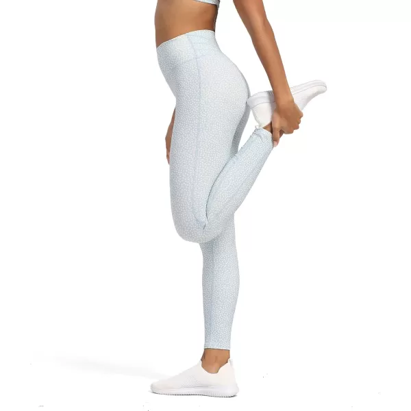 Aoxjox High Waisted Workout Leggings for Women Trinity Yoga Pants 265quotLight Blue Dot Print