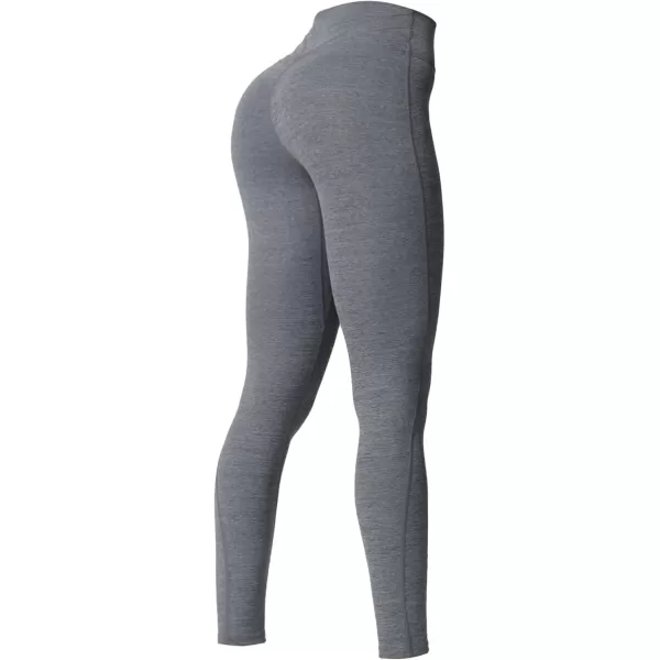 Aoxjox High Waisted Workout Leggings for Women Trinity Yoga Pants 265quotWinds Grey Marlsize Up for Less Compression