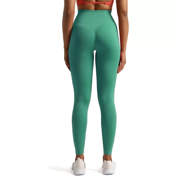 Aoxjox High Waisted Workout Leggings for Women Tummy Control Buttery Soft Yoga Metamorph Deep V Pants 26quotBlue Turquoise Marl