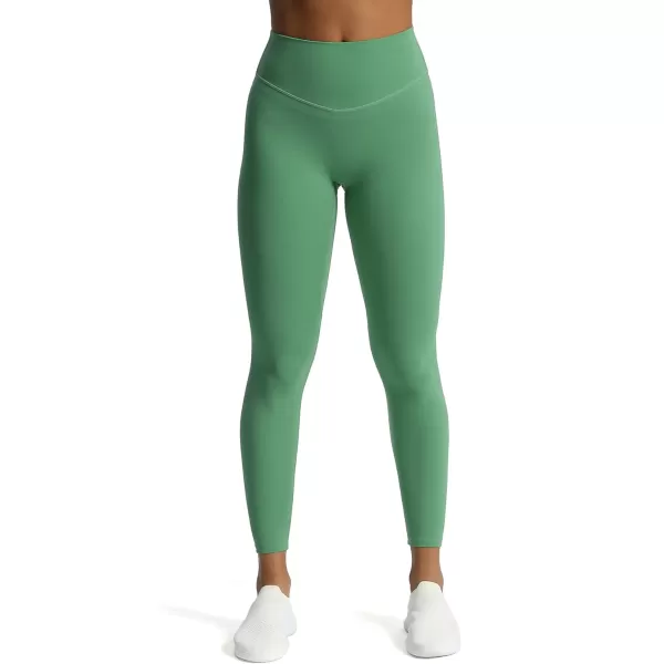 Aoxjox High Waisted Workout Leggings for Women Tummy Control Buttery Soft Yoga Metamorph Deep V Pants 26quotBottle Green