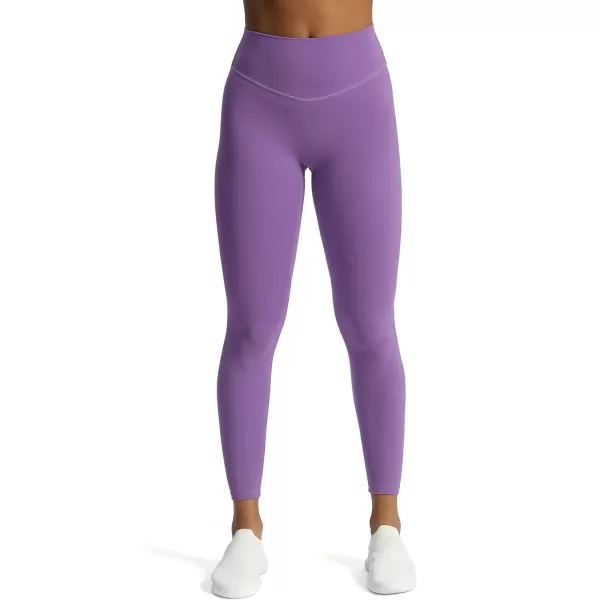 Aoxjox High Waisted Workout Leggings for Women Tummy Control Buttery Soft Yoga Metamorph Deep V Pants 26quotChive Blossom