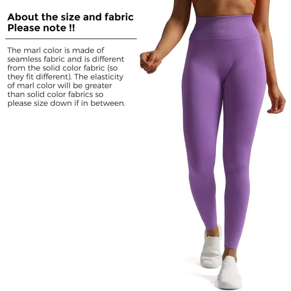 Aoxjox High Waisted Workout Leggings for Women Tummy Control Buttery Soft Yoga Metamorph Deep V Pants 26quotChive Blossom Marl