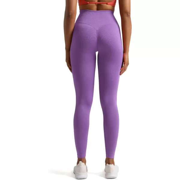 Aoxjox High Waisted Workout Leggings for Women Tummy Control Buttery Soft Yoga Metamorph Deep V Pants 26quotChive Blossom Marl