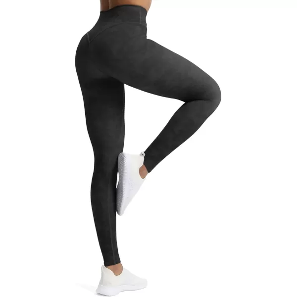 Aoxjox High Waisted Workout Leggings for Women Tummy Control Buttery Soft Yoga Metamorph Deep V Pants 26quotCloud Black 3 Pieces Pack