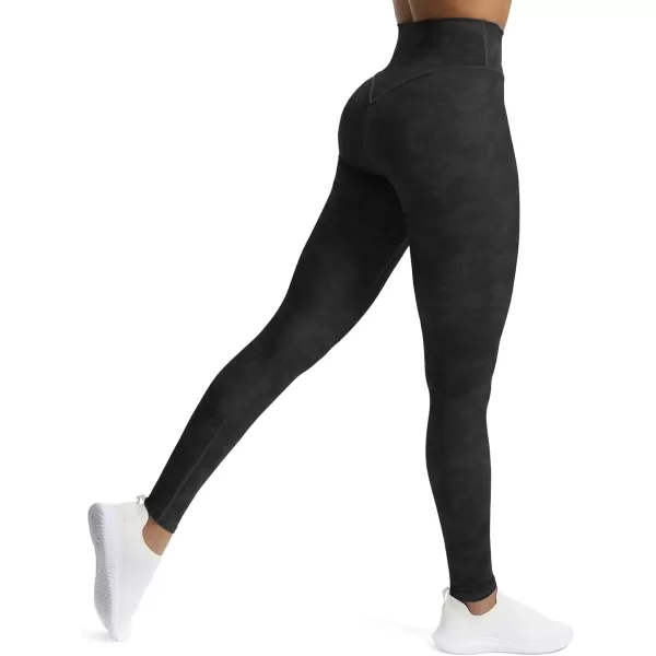 Aoxjox High Waisted Workout Leggings for Women Tummy Control Buttery Soft Yoga Metamorph Deep V Pants 26quotCloud Black 3 Pieces Pack