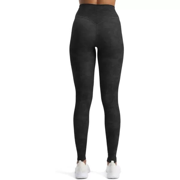 Aoxjox High Waisted Workout Leggings for Women Tummy Control Buttery Soft Yoga Metamorph Deep V Pants 26quotCloud Black