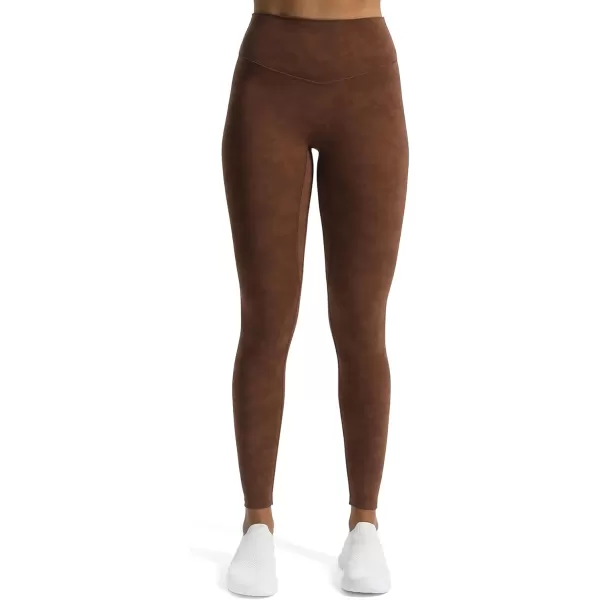 Aoxjox High Waisted Workout Leggings for Women Tummy Control Buttery Soft Yoga Metamorph Deep V Pants 26quotCloud Brown