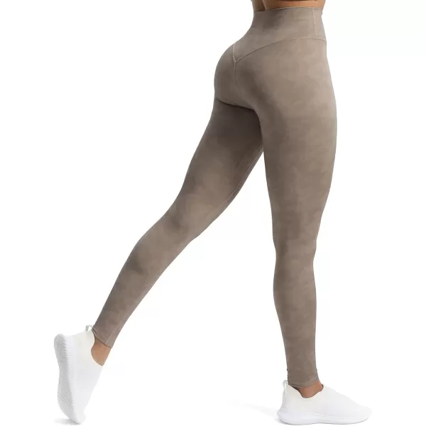 Aoxjox High Waisted Workout Leggings for Women Tummy Control Buttery Soft Yoga Metamorph Deep V Pants 26quotCloud Fade Mocha