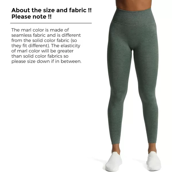 Aoxjox High Waisted Workout Leggings for Women Tummy Control Buttery Soft Yoga Metamorph Deep V Pants 26quotDark Forest Marl