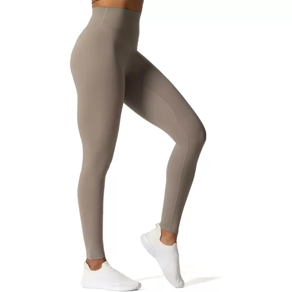Aoxjox High Waisted Workout Leggings for Women Tummy Control Buttery Soft Yoga Metamorph Deep V Pants 26quotDriftwood