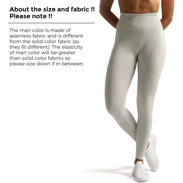 Aoxjox High Waisted Workout Leggings for Women Tummy Control Buttery Soft Yoga Metamorph Deep V Pants 26quotGreen Tint Marl