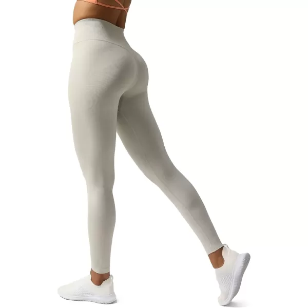 Aoxjox High Waisted Workout Leggings for Women Tummy Control Buttery Soft Yoga Metamorph Deep V Pants 26quotGreen Tint Marl