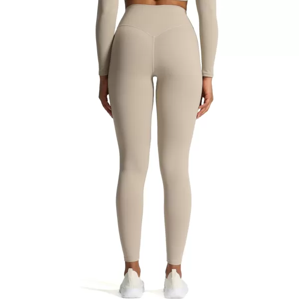 Aoxjox High Waisted Workout Leggings for Women Tummy Control Buttery Soft Yoga Metamorph Deep V Pants 26quotMink
