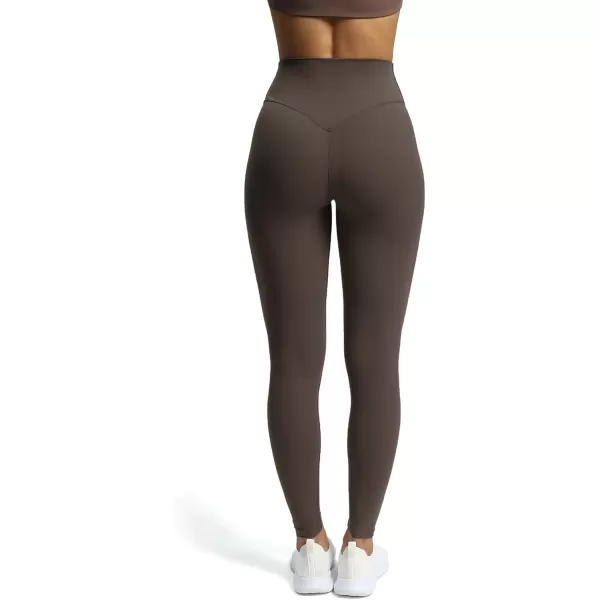 Aoxjox High Waisted Workout Leggings for Women Tummy Control Buttery Soft Yoga Metamorph Deep V Pants 26quotMulch