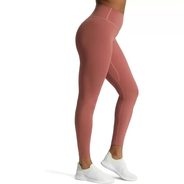 Aoxjox High Waisted Workout Leggings for Women Tummy Control Buttery Soft Yoga Metamorph Deep V Pants 26quotRust Red