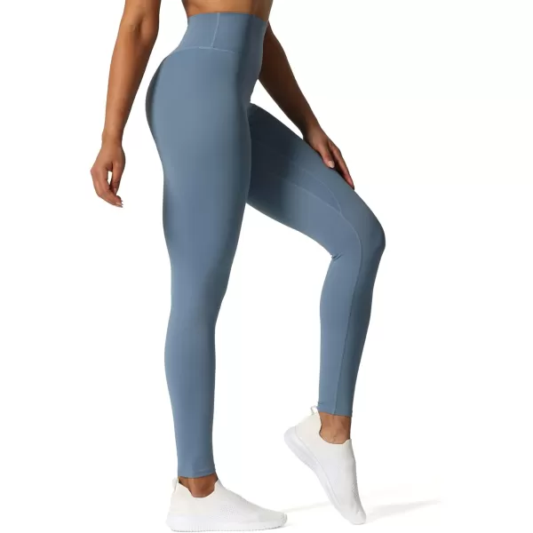 Aoxjox High Waisted Workout Leggings for Women Tummy Control Buttery Soft Yoga Metamorph Deep V Pants 26quotSteel Blue