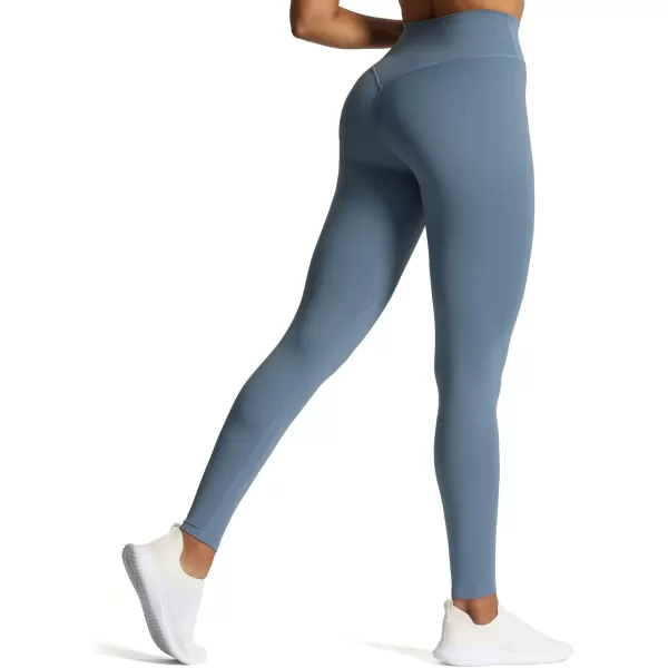 Aoxjox High Waisted Workout Leggings for Women Tummy Control Buttery Soft Yoga Metamorph Deep V Pants 26quotSteel Blue