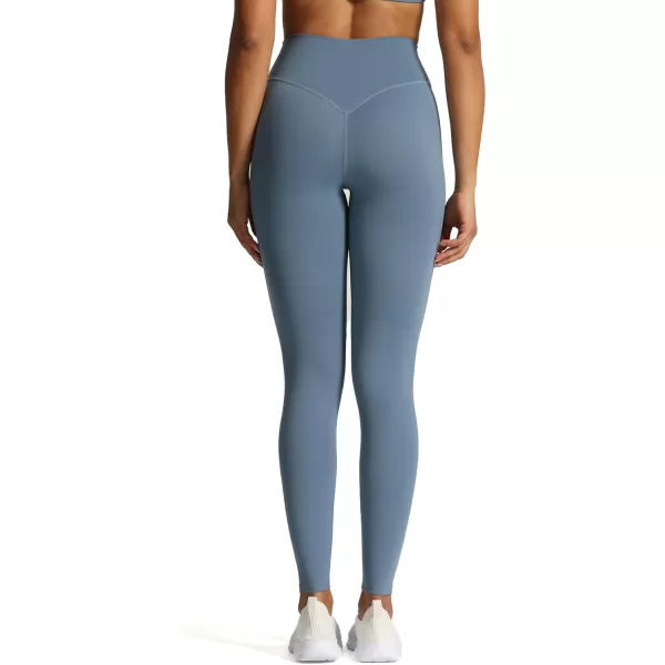 Aoxjox High Waisted Workout Leggings for Women Tummy Control Buttery Soft Yoga Metamorph Deep V Pants 26quotSteel Blue